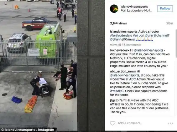 Lauderdale-Hollywood Shooting; Gunman Opens Fire at Airport, Killing 